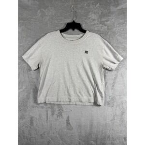 Duluth Trading Alaskan Hardgear Crosshaul Tee Womens L Light Gray Short‎ Sleeve